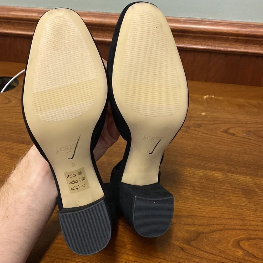 J Crew Block heels with ankle strap BT273